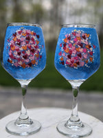 Load image into Gallery viewer, Hand painted wine goblets
