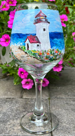 Load image into Gallery viewer, Hand painted wine goblets
