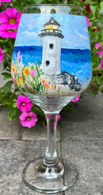 Load image into Gallery viewer, Hand painted wine goblets
